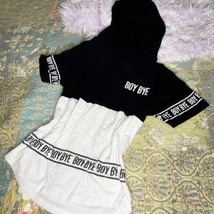 T-Shirt Hoodie B&W